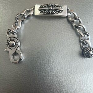 Chrome Hearts Silver Floral Link Bracelet